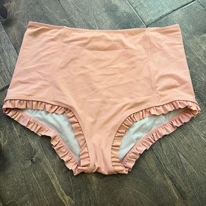 Kortni Jeane Light Peach All Ruffled Up Swim Bottoms